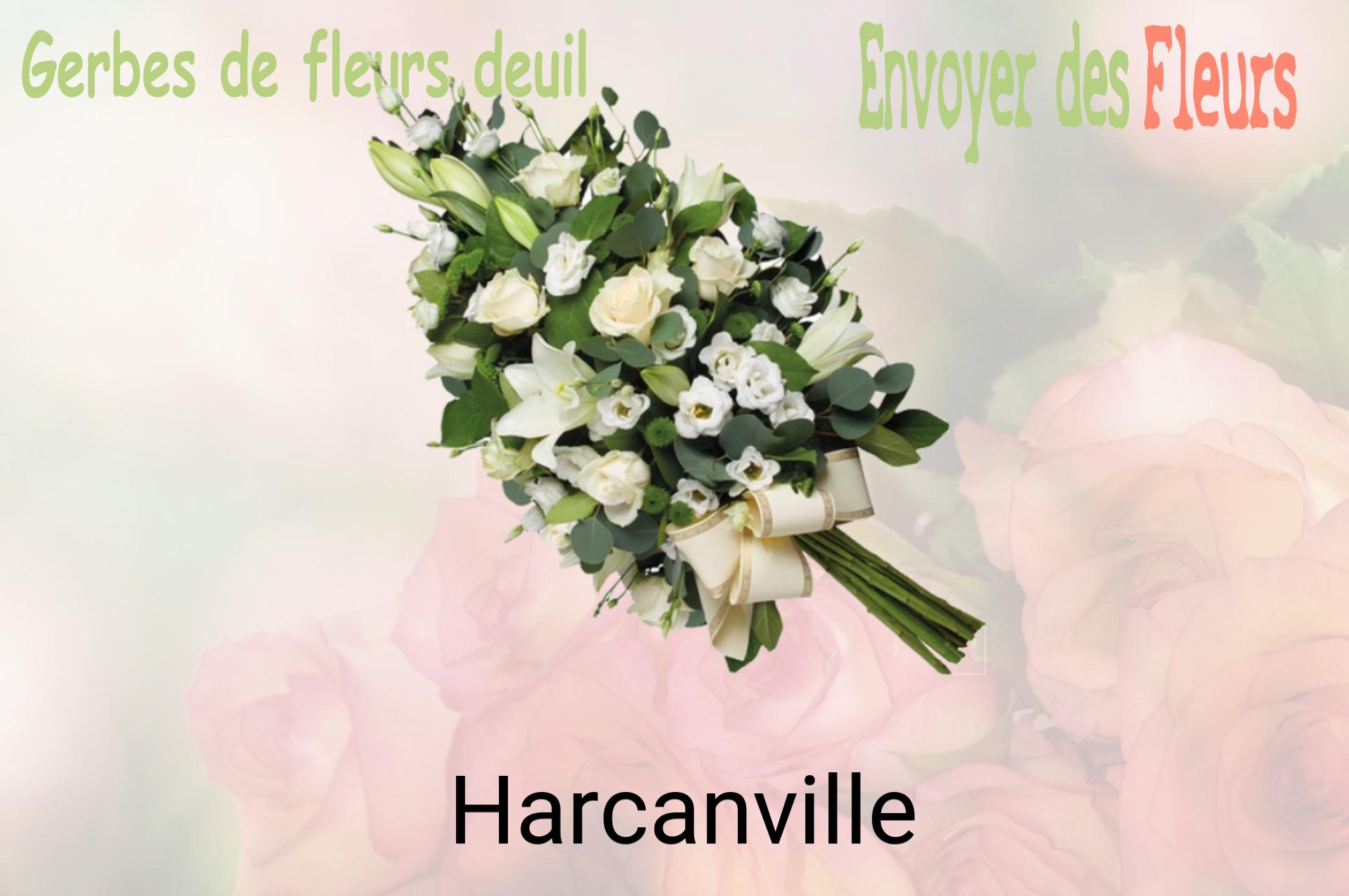 Gerbe de fleurs de deuil livrée à Harcanville